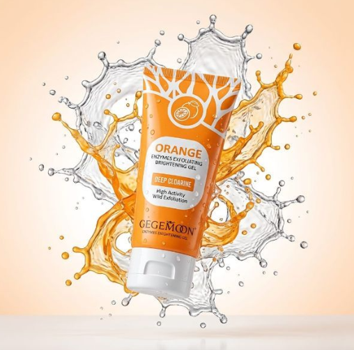 Orange Exfoliating Dead Skin Remover Gel 120ml – Face Peeling Gel, Deep Cleansing Exfoliator for Smooth, Glowing & Refreshed Skin (GegeMoon)