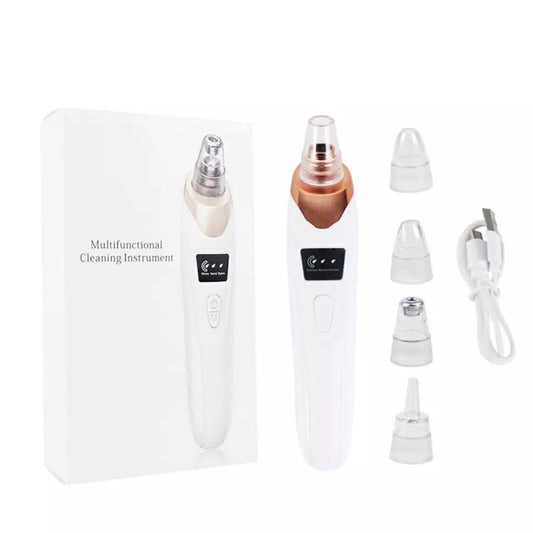 Electric Blackhead Remover Vacuum & Pore Cleaner Acne Suction Device, Deep Cleansing Tool with 5 Heads for Blackhead Removal & Smooth Skin Care