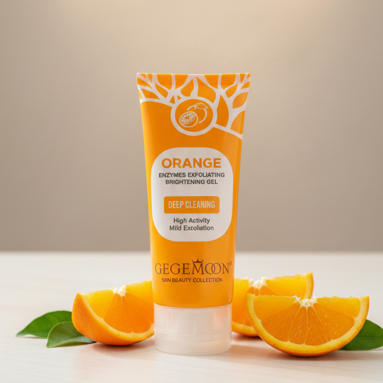 Orange Exfoliating Dead Skin Remover Gel 120ml – Face Peeling Gel, Deep Cleansing Exfoliator for Smooth, Glowing & Refreshed Skin (GegeMoon)