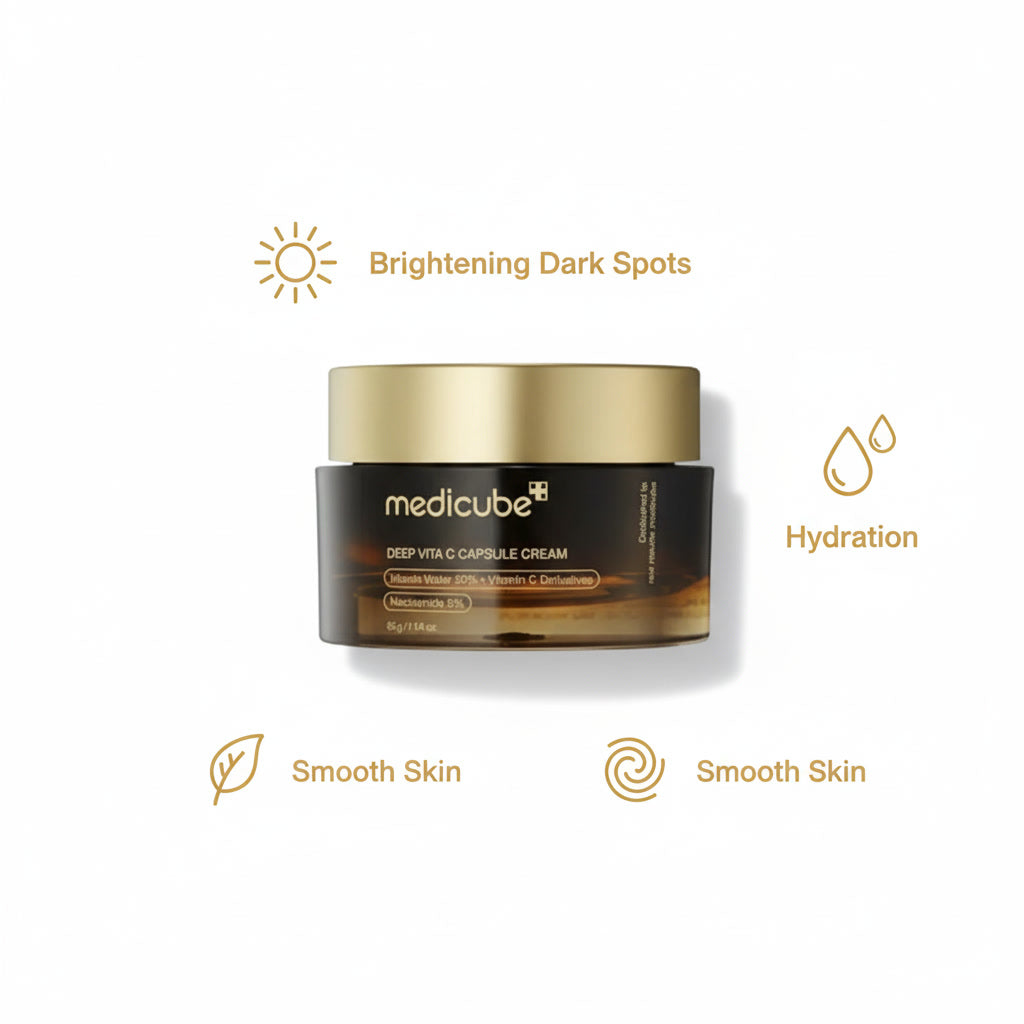 Medicube Deep Vita C Capsule Cream 55g – Vitamin C Brightening & Hydrating Moisturizer for Glowing, Smooth & Youthful Skin