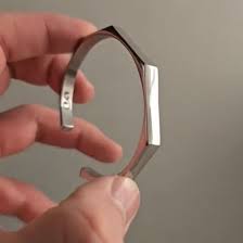 Trendy Stainless Steel Half Cuff Bracelet for Boys – Stylish 7" Half Cut Cuff Bangle | Modern Fashion Accessory